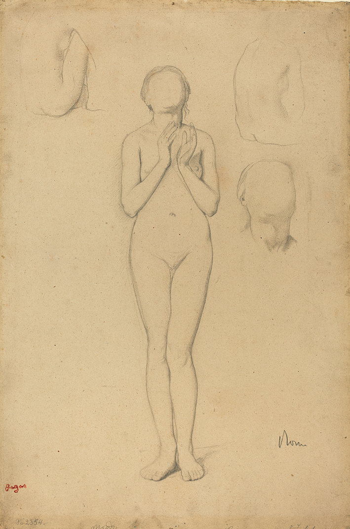  Degas - Study of a Female Nude, 1856